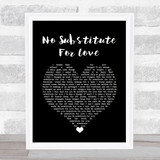 Madonna No Substitute For Love Black Heart Song Lyric Print