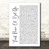 DJ Jazzy Jeff & The Fresh Prince Fresh Prince Of Bel-Air White Script Lyric Print