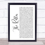 Duran Duran The Reflex White Script Song Lyric Print