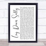 Eric Clapton Lay down Sally White Script Song Lyric Print