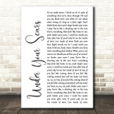 Godsmack Under Your Scars White Script Song Lyric Print