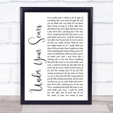 Godsmack Under Your Scars White Script Song Lyric Print