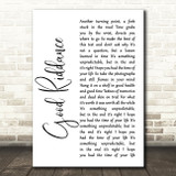 Green Day Good Riddance White Script Song Lyric Print