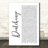 Musiq Dontchange White Script Song Lyric Print