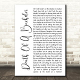 Panic! At The Disco Death Of A Bachelor White Script Song Lyric Print
