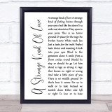 Peter Murphy A Strange Kind Of Love White Script Song Lyric Print