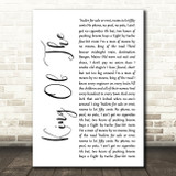 Roger Miller King Of The Road White Script Song Lyric Print