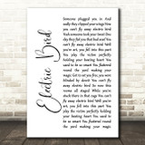 Sia Electric Bird White Script Song Lyric Print