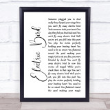 Sia Electric Bird White Script Song Lyric Print