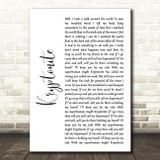 3 Doors Down Kryptonite White Script Song Lyric Quote Music Print