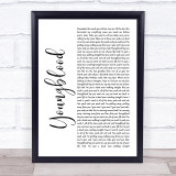 5 Seconds Of Summer Youngblood White Script Song Lyric Quote Music Print