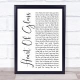 Blondie Heart Of Glass White Script Song Lyric Quote Music Print