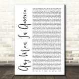 Blue October Any Man In America White Script Song Lyric Quote Music Print