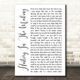 Darius Rucker History In The Making White Script Song Lyric Quote Music Print