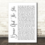 Elton John Bennie And The Jets White Script Song Lyric Quote Music Print