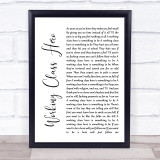 John Lennon Working Class Hero White Script Song Lyric Quote Music Print