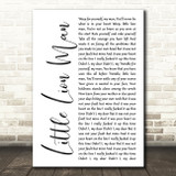 Mumford & Sons Little Lion Man White Script Song Lyric Quote Music Print