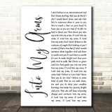 Nick Cave & The Bad Seeds Into My Arms White Script Song Lyric Quote Music Print