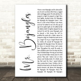 Sammy Davis Jr Mr. Bojangles White Script Song Lyric Quote Music Print