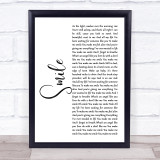 Sixx AM Smile White Script Song Lyric Quote Music Print