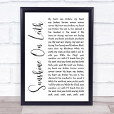 The Proclaimers Sunshine On Leith White Script Song Lyric Quote Music Print
