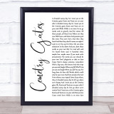 The Smiths Cemetry Gates White Script Song Lyric Quote Music Print