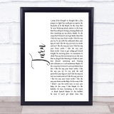 The Wombats Turn White Script Song Lyric Quote Music Print