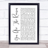 Calum Scott You Are The Reason White Script Song Lyric Quote Print