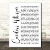 George Michael Careless Whisper White Script Song Lyric Quote Print