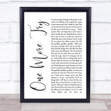 George Michael One More Try White Script Song Lyric Quote Print