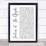 Katherine Jenkins Jealous Of The Angels White Script Song Lyric Quote Print