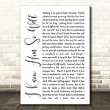 Whitney Houston I Know Him So Well White Script Song Lyric Quote Print