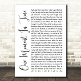 Whitney Houston One Moment In Time White Script Song Lyric Quote Print