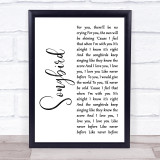 Eva Cassidy Songbird White Script Song Lyric Quote Print