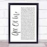 John Legend All Of Me White Script Song Lyric Quote Print