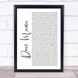 2Pac Dear Mama White Script Song Lyric Quote Print