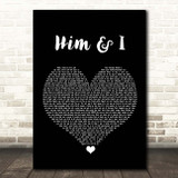 Merkules Him & I Black Heart Song Lyric Print