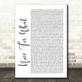 Drake Nice For What White Script Song Lyric Quote Print