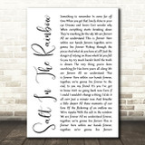 Duran Duran Salt In The Rainbow White Script Song Lyric Quote Print