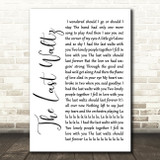 Engelbert Humperdinck The Last Waltz White Script Song Lyric Quote Print