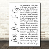 Jim Reeves He'll Have To Go White Script Song Lyric Quote Print