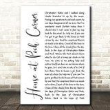 Loggins & Messina House at Pooh Corner White Script Song Lyric Quote Print