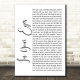 Peter Gabriel In Your Eyes White Script Song Lyric Quote Print