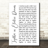 Philip Oakey Giorgio Moroder Together in Electric Dreams White Script Song Print