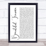 Pink Beautiful Trauma White Script Song Lyric Quote Print