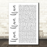 Shirley Bassey Never, Never, Never White Script Song Lyric Quote Print