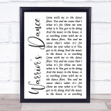 The Prodigy Warrior's Dance White Script Song Lyric Quote Print