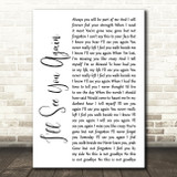 Westlife I'll See You Again White Script Song Lyric Quote Print