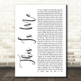 This Is Me The Greatest Showman White Script Song Lyric Quote Print
