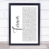 Aaron Lewis Forever White Script Song Lyric Quote Print
